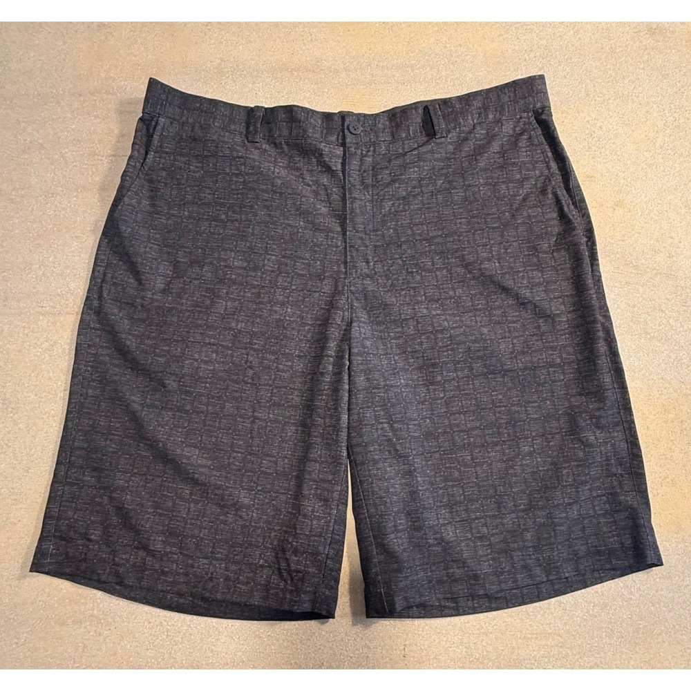 Nike Golf Tour Performance Dri-FIT Shorts Mens 38 Grey‎ Grid Flat Front-2164